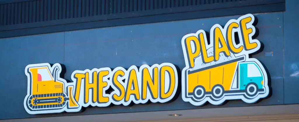 The Sand Place - our sign out front!